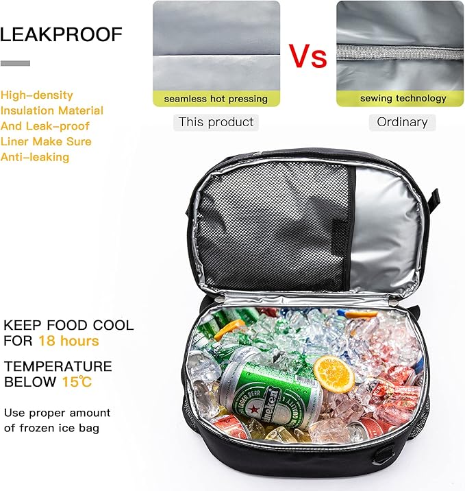 TUGUAN Insulated Cooler Backpack 38 Cans Double Deck Leakproof Lightweight Soft - Image 3