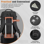 40L Travel Backpack with USB Charging Port, Water-Resistant Carry On Backpack - Image 4