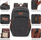 Tzowla Vintage Canvas Laptop Backpack - Image 4