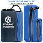 HOEAAS 2 Pack Microfiber Camping Towels, Quick Dry Towel, Super Absorbent Ultra - Image 2