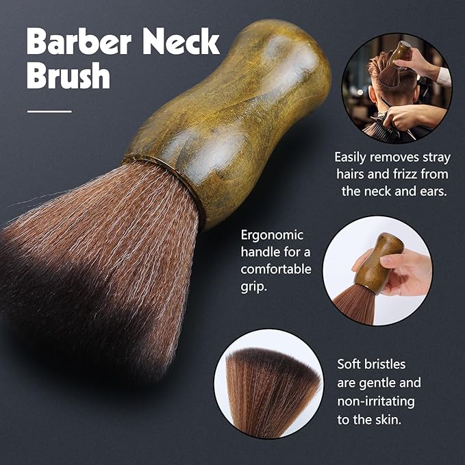 9Pcs Barber Neck Duster Brush Set, Barber Accessories Cleaning Supplies for Hair Cutting All Hair Type Gifts for Husband