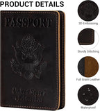 BIAOTIE Premium Leather Passport Holder Covers, Rfid Travel Wallet Passport - Image 4