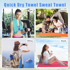 Sfee 2 Pack Microfiber Travel Towel, Quick Dry Towel Camping Towel Beach Towel - Image 5