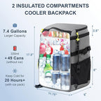 SPARTER Backpack Cooler Insulated Leak Proof 33/49 Cans, 2 Insulated - Image 2