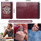 Passport Holder for Travel Women Men, Passport Wallet RFID Blocking US Passport - Image 3