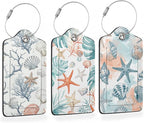 Tropical Seashells Summer 3 Pack Luggage Tags by Losthll