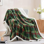 PU MEI Sherpa Fleece Throw Blanket 60" x 80" Reversible Plush Fluffy Large Big by HOME