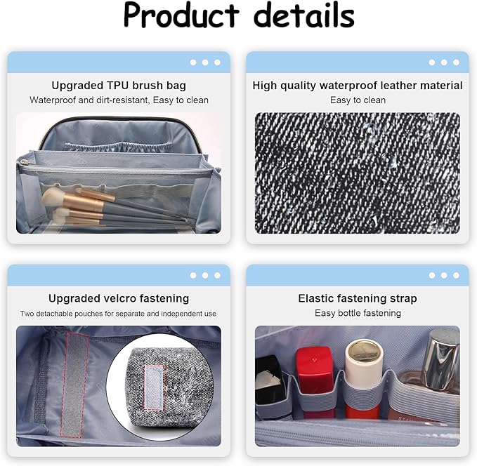 Travel Makeup Bag Cosmetic Bags - Image 4