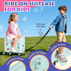 Kids Ride-On Luggage, Foldable Pedal, Hidden Cup Holder & Combination Lock - Image 3