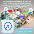 SanJie Door Sensor Chime for Door Opens， Door Entry Chime for - Image 7