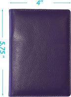 Personalized Monogrammed Dark Purple Leather RFID Passport Wallet - Image 4