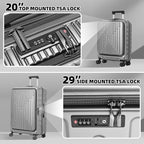 2 Pieces 20/29 Luggage Sets, 20 Inch Cabin Luggage - Image 3