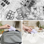 Travel Pill Organizer Box with Labels, 7 Compartments Portable Mini Pill Case - Image 6