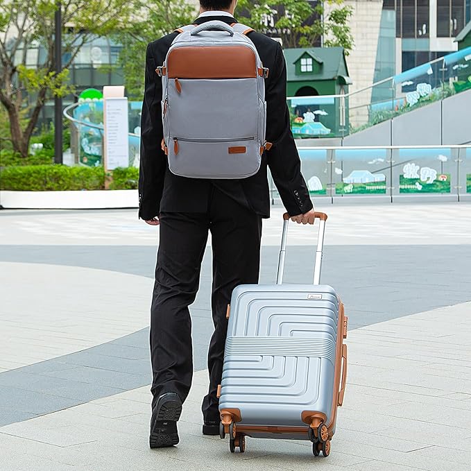 Romswi Luggage Sets 2 Piece, Expandable Carry On Luggage 20In - Image 2