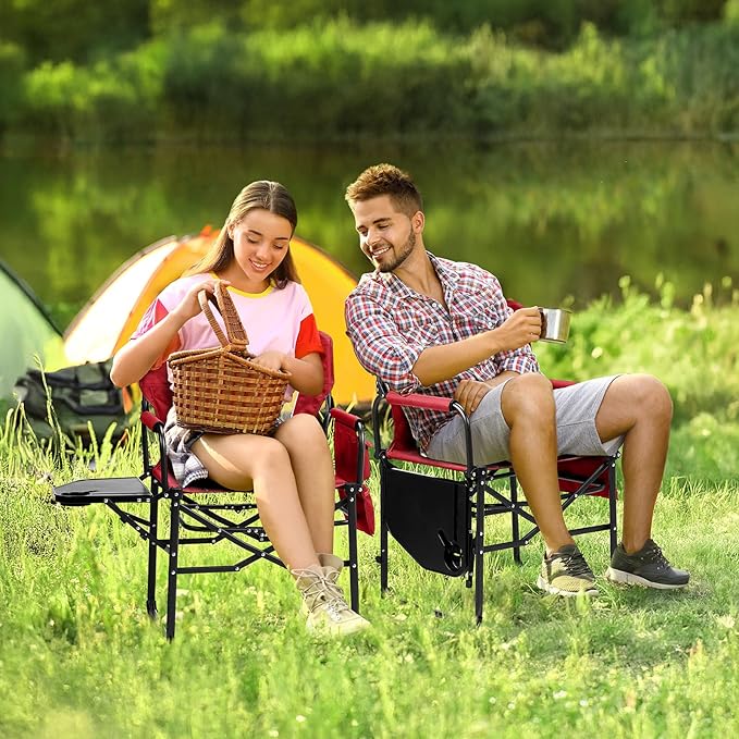 VINGLI Camping Chairs, Directors Chair, Camping Chair - Image 2