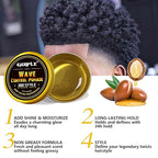 Wave Pomade Hair Twist Sponge Brush Twist Styler for Black Men, Washable Afro Curl Sponge Racket for Barbers & Daily Use, Ideal for Curly, Rubber Large Tooth Brush Hair Pomade Styling Set