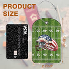 2 PCS Leather Luggage Tag for Suitcase Football and Helmet Travel Suitcase - Image 2