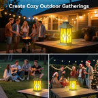 2Pack Patina 13" Metal & Glass Solar Lantern - Image 6