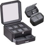 ROTHWELL Gift Box with 6 Slots Leather Watch Box and 2 Watches Travel Case by RothwellSanFrancisco