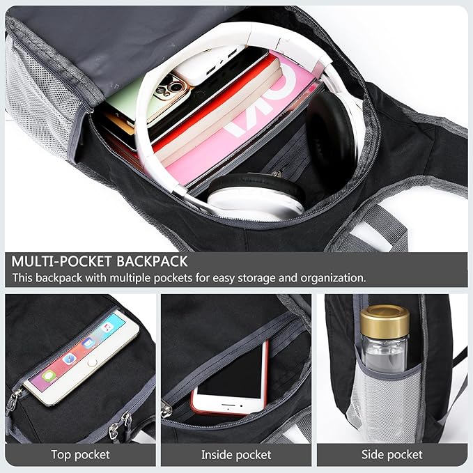 Esup 15L Lightweight Hiking Backpack Foldable Small Travel Backpack Packable - Image 3