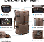G-FAVOR 40L Travel Backpack, Vintage Canvas Rucksack Convertible Duffel Bag - Image 3