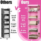 Simple Houseware 5 Shelf Hanging Closet Organizer - Image 4