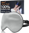 HiRui Silk Sleep Mask, 100% Natural Mulberry Silk of Double-Sided & by HiRui