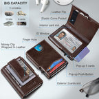 Wallet for Men with Money Clip Coins Pocket ID Window Gift Boxed, Slim Smart - Image 2