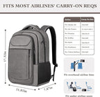 Business Laptop Backpack, 15.6 Inch Travel Laptop Bag, Water Resistant Durble - Image 2