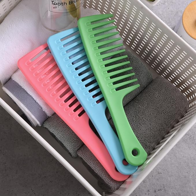 Wide Tooth comb, Large Detangling Comb for Women and Men, Durable Styling Brush for Curly, Long, Wet Hair Types - Professional Hair Care.