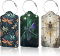 3 PCS Dragonfly Luggage Tags, Fantasy Dragonfly Suitcase Tags Privacy Cover ID by Unknown