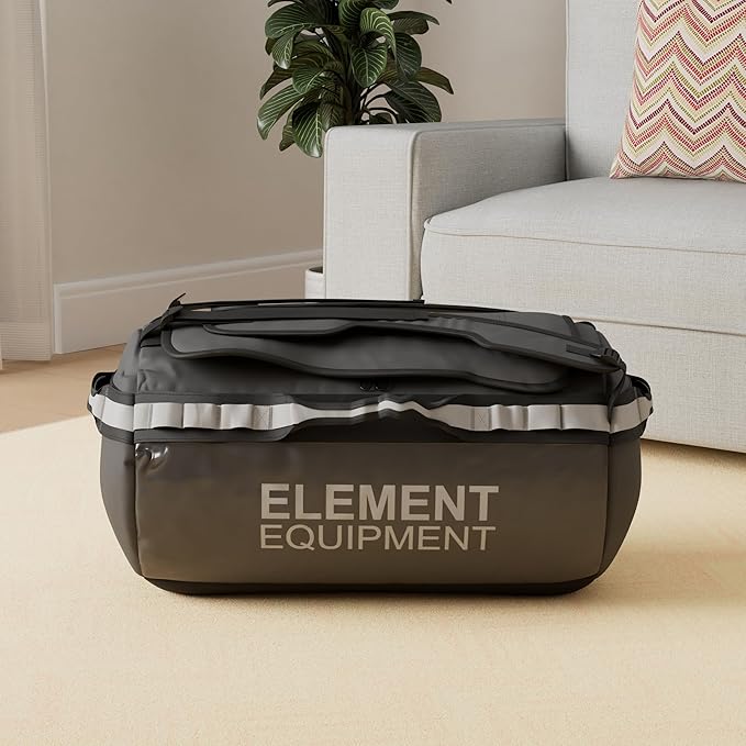 Element Equipment Trailhead Duffel Bag Shoulder Straps Waterproof Black/Grey - Image 2