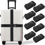 BILIONE 8 Pcs Luggage Straps, TSA Approved Add a Bag Premium Accessory by BILIONE