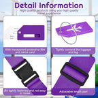 Weewooday 8 Pcs Luggage Straps Suitcase Tags Set - Image 3
