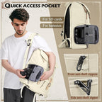 RAINSMORE Camera Bag Backpack for DSLR/SLR Mirrorless 15.6 Inch Laptop Camera - Image 6