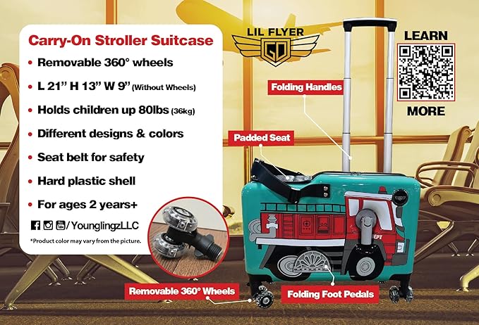 Younglingz LIL FLYER GO Version 2 Ride On Suitcase - Image 9