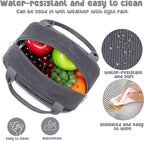 Bluboon Lunch Bag for Women Men Cute Corduroy Lunch Tote Bags Reusable - Image 3