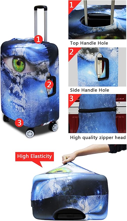 Tiger Travel Luggage Covers 26-29 Inch Spandex Suitcase Protectors - Image 6
