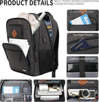 Black Backpacks for Men, Backpack for School, School Backpack for Boys Teens - Image 2