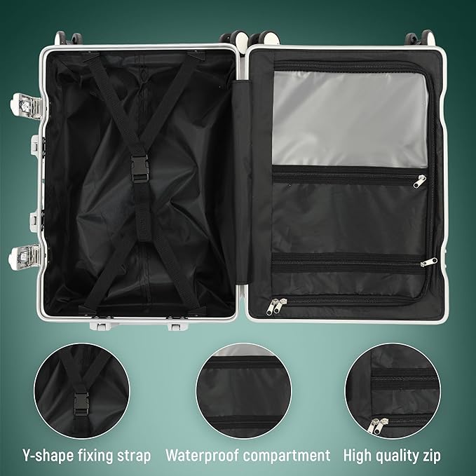 UrbanExplorer 20 Inch Carry On Luggage Aluminum Frame Airline Approved - Image 9