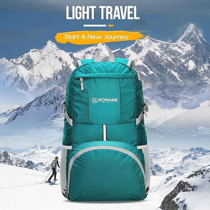 ZOMAKE Lightweight Packable Backpack 35L, Light Foldable Backpacks Water - Image 8