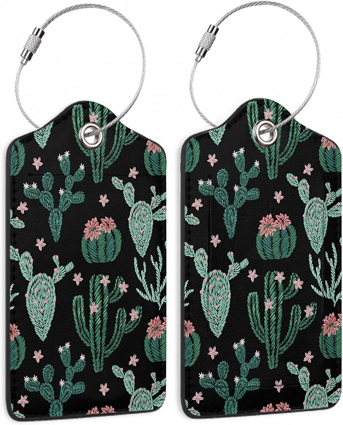 Abstract Cactus Plants Luggage Tag by TXIANT