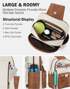 FADEON Large Sling Bag for Women, Leather Crossbody Purse Designer Anti Theft - Image 5