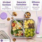 Everusely - Bento Box - Lavender, 47oz / 1.4 L - Stainless Steel Lunch Box - 3 - Image 4