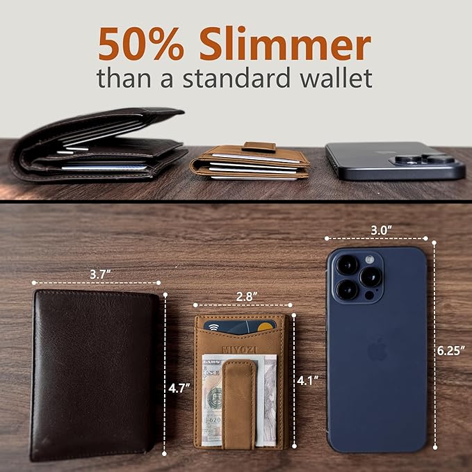 Airtag Wallet for Men- with Money Clip Gift Boxed, Magnetic Closure Slim - Image 5