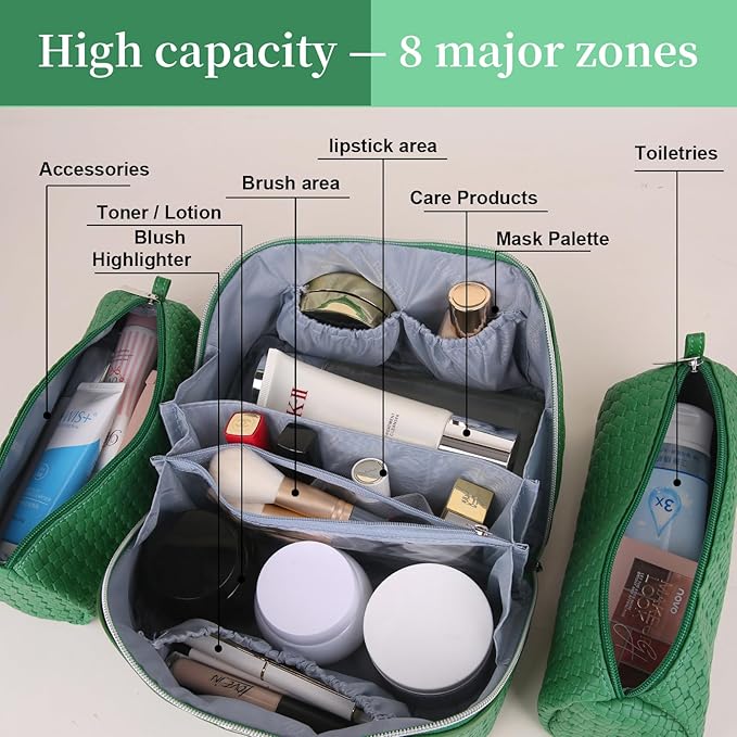BOYATU Travel Makeup Bags for Women: Large Cosmetic Organizer Bag - Image 3