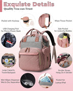 Diaper Bag with Changing Station, Waterproof 3 in 1 Baby Diaper Backpack with - Image 3