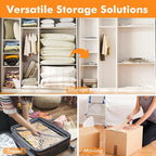 12 Pack Vacuum Storage Bags, Plastic Packaging Bags, Space Saver Sealer - Image 3