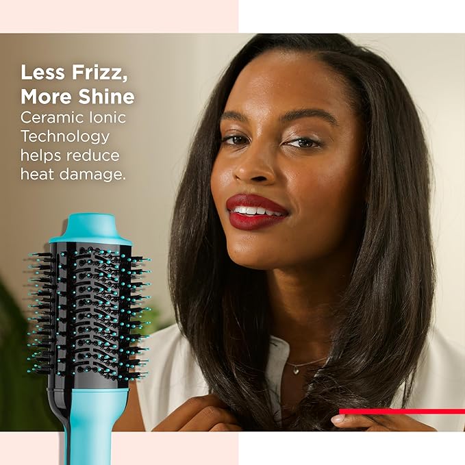 REVLON One-Step Volumizer Original 1.0 Hair Dryer and Hot Air Brush, Mint