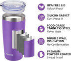 SUNWILL Travel Coffee Tumbler 20 oz, Insulated Mug - Image 2